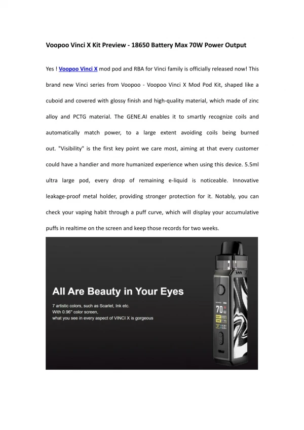 voopoo vinci x kit preview 18650 battery