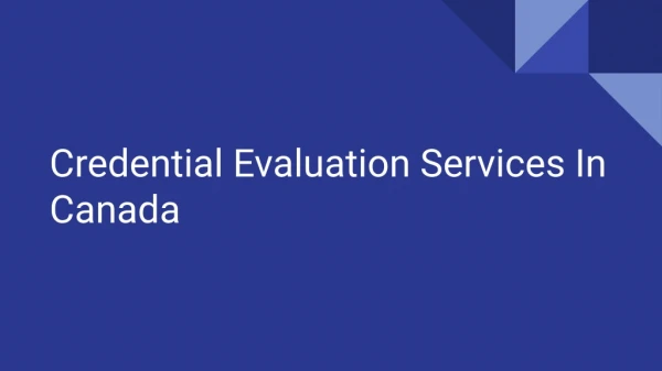 credential evaluation services in canada
