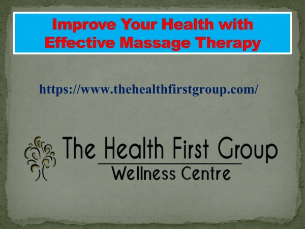 Mississauga Massage Therapy