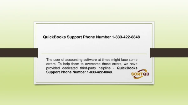 QuickBooks contact Number