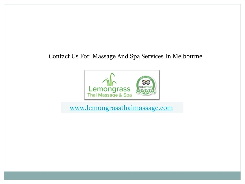 contact us for massage and spa services