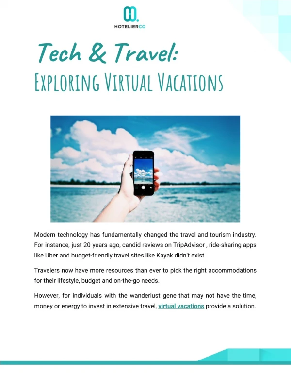 Tech & Travel: Exploring Virtual Vacations