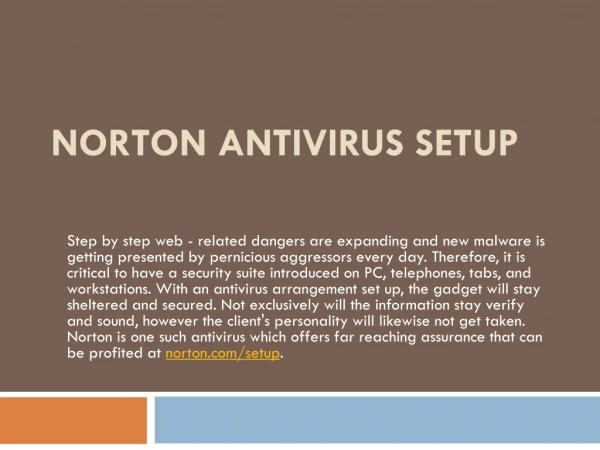 norton antivirus setup