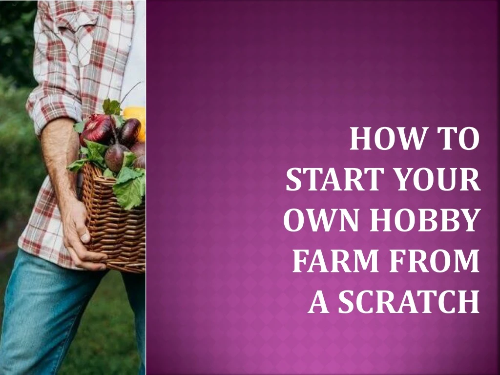 how to start your own hobby farm from a scratch