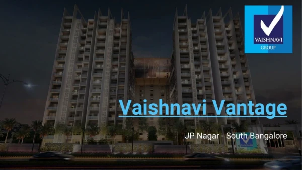 Vaishnavi Vantage Specification services apartments bangalore