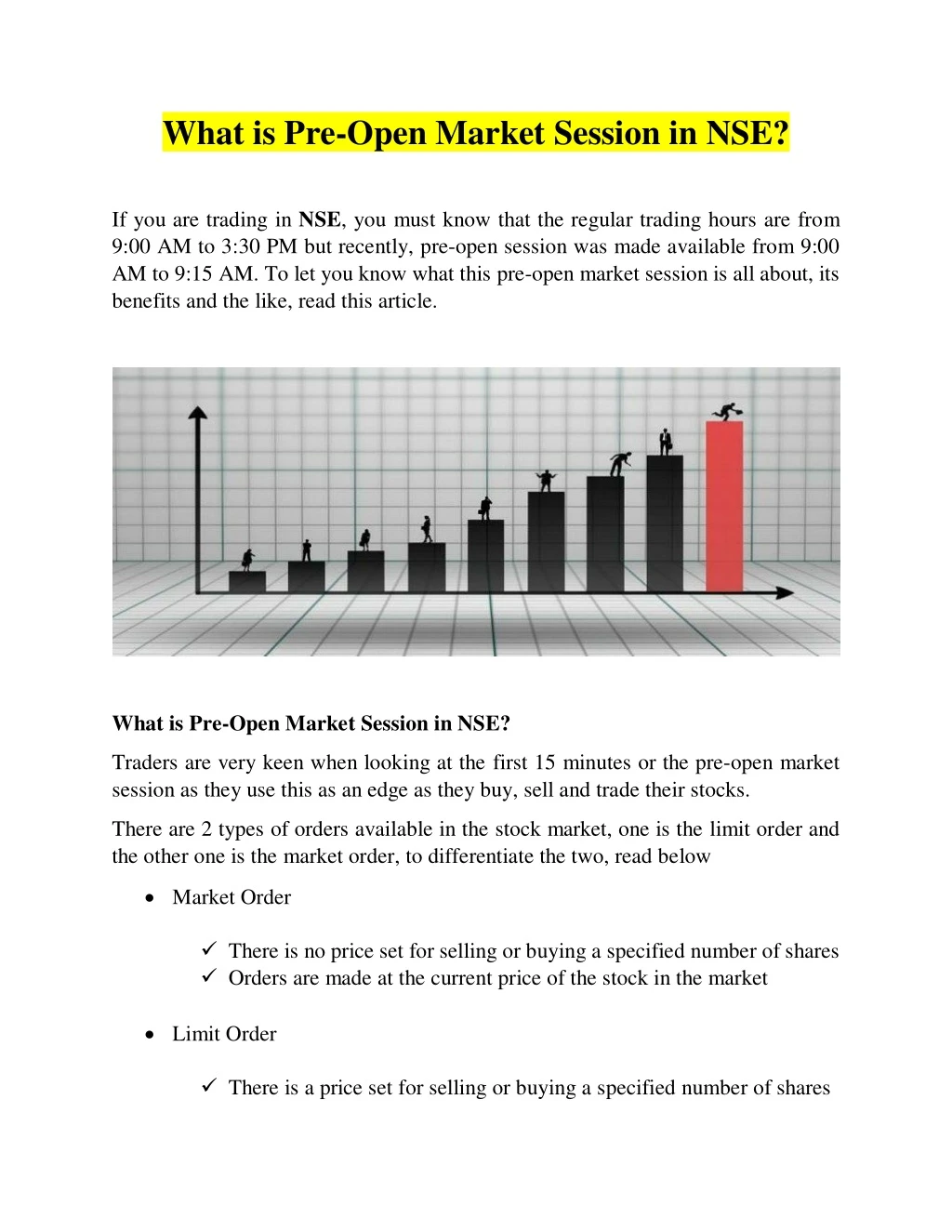 what is pre open market session in nse