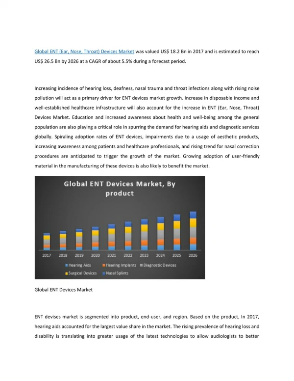 global ent ear nose throat devices market