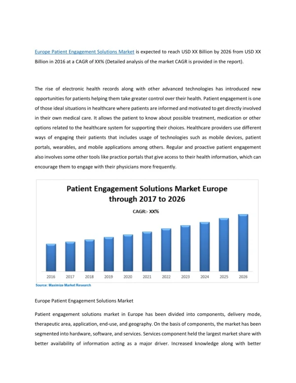 Europe Patient Engagement Solutions Market