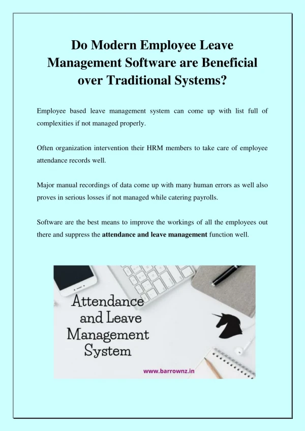 Attendance and Leave Management System