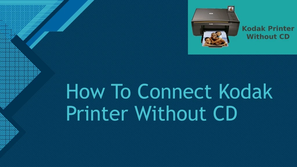 how to connect kodak printer without cd