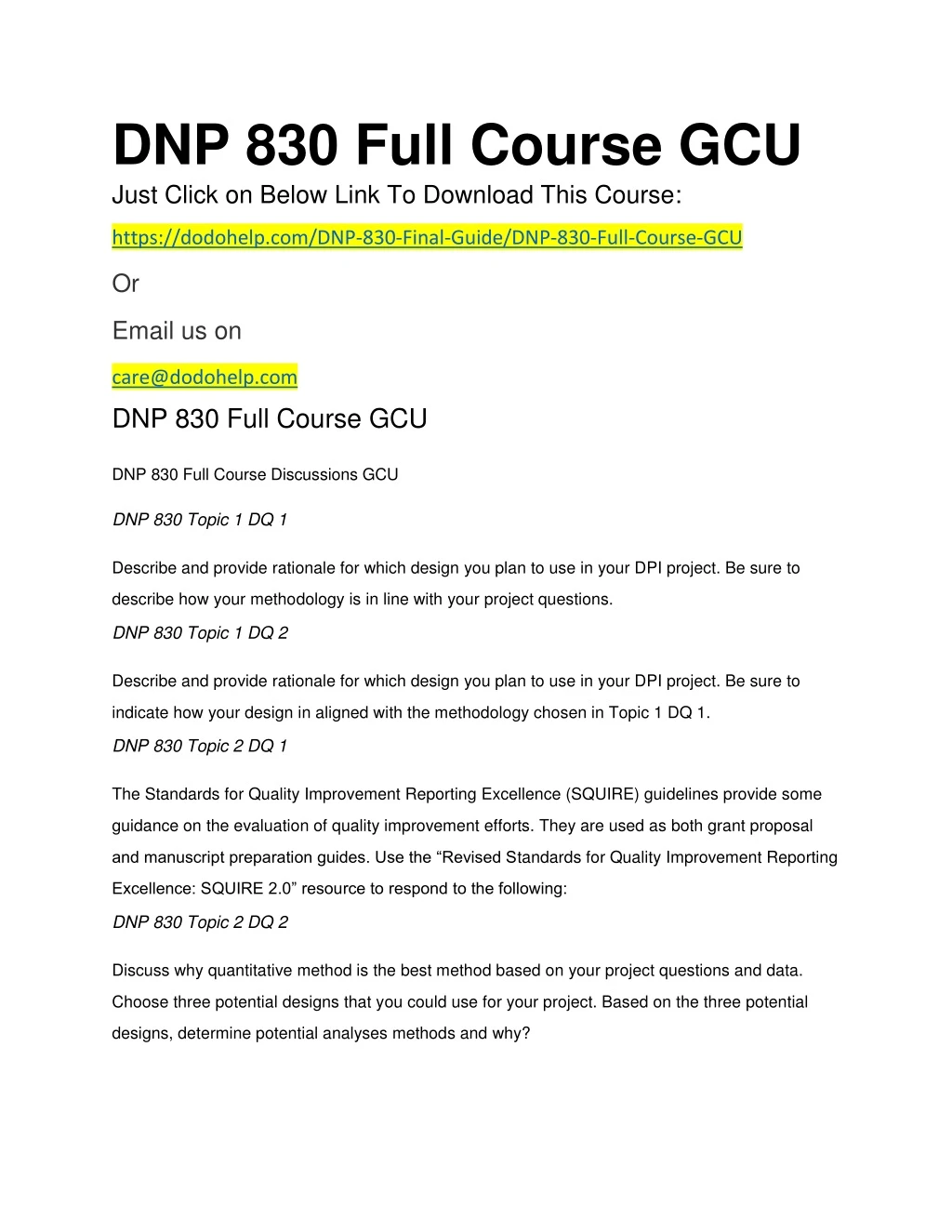 dnp 830 full course gcu just click on below link