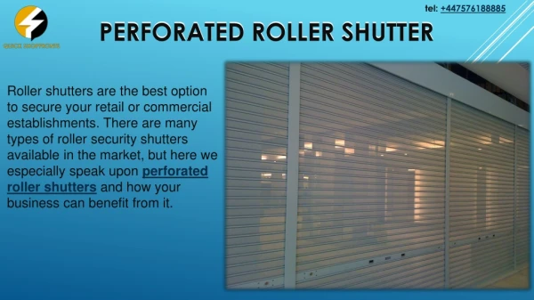 Perforated Roller Shutters