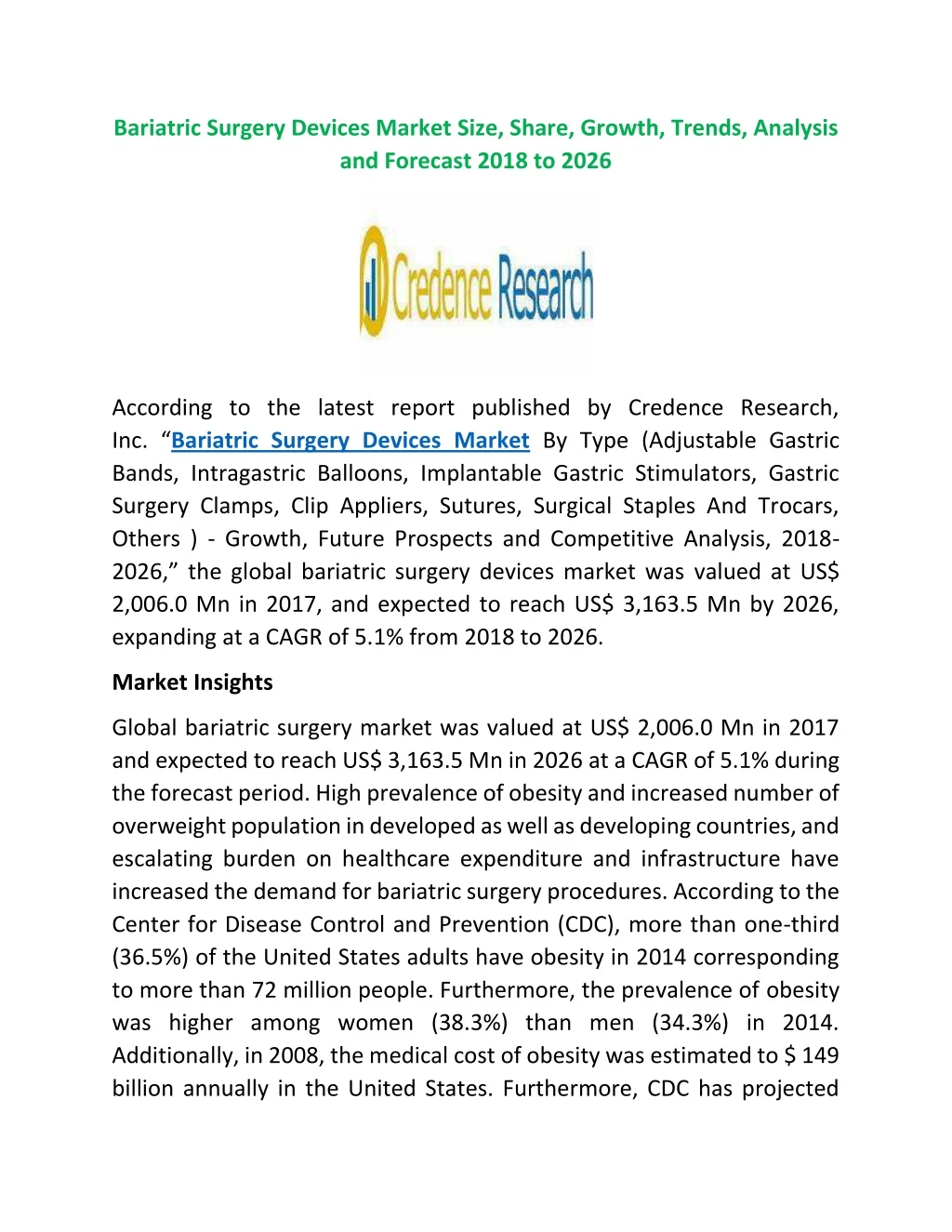 bariatric surgery devices market size share