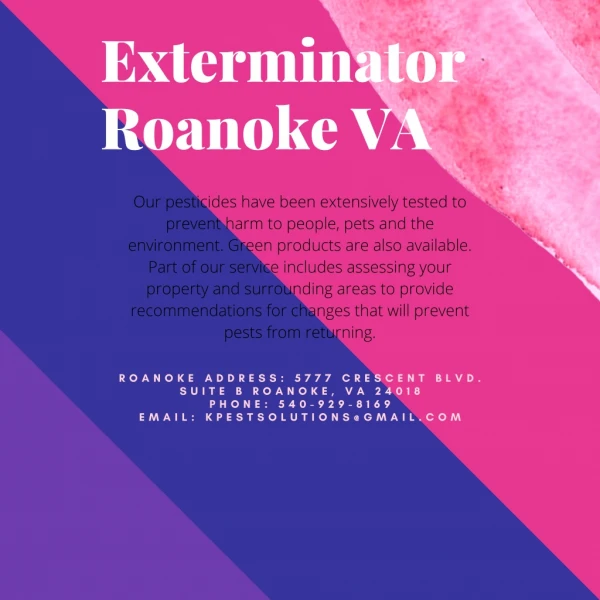 exterminator roanoke va property and surrounding
