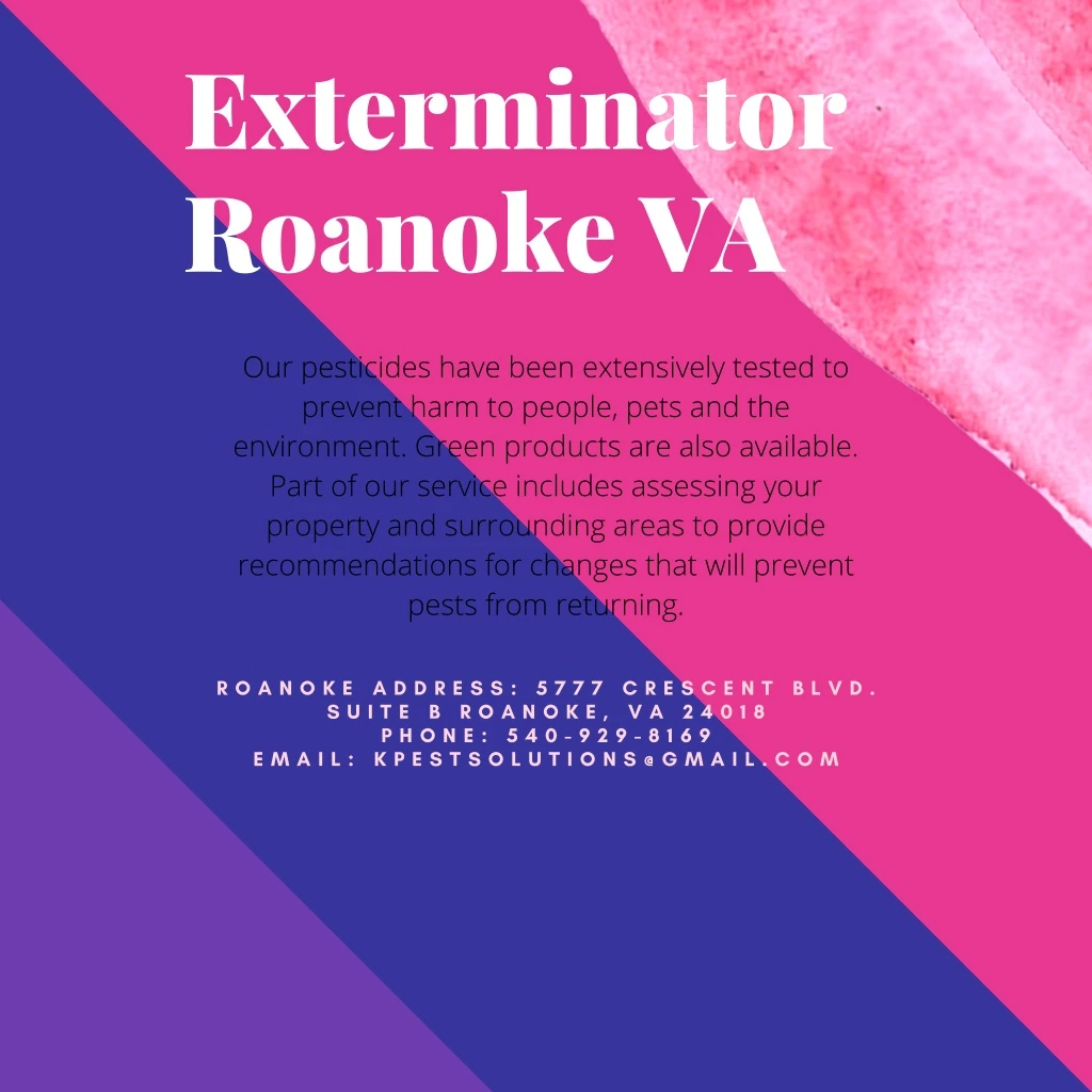 exterminator roanoke va property and surrounding