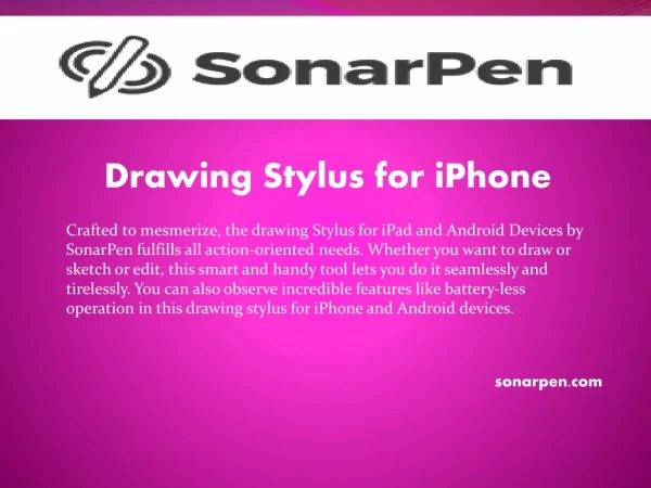 sonarpen.com - Drawing Stylus for iPhone