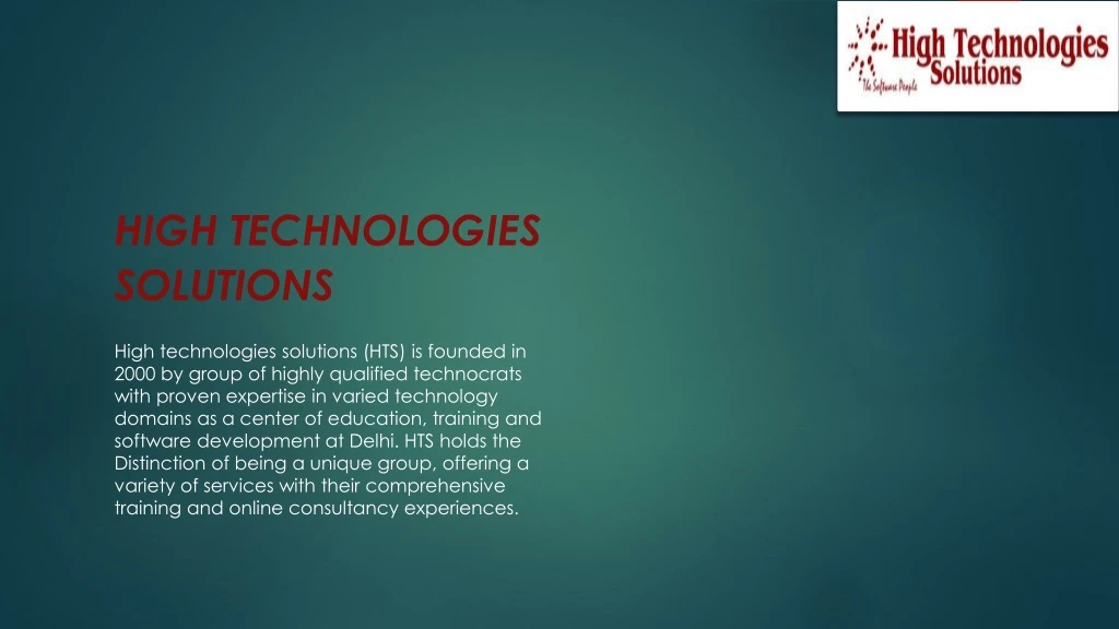 high technologies solutions