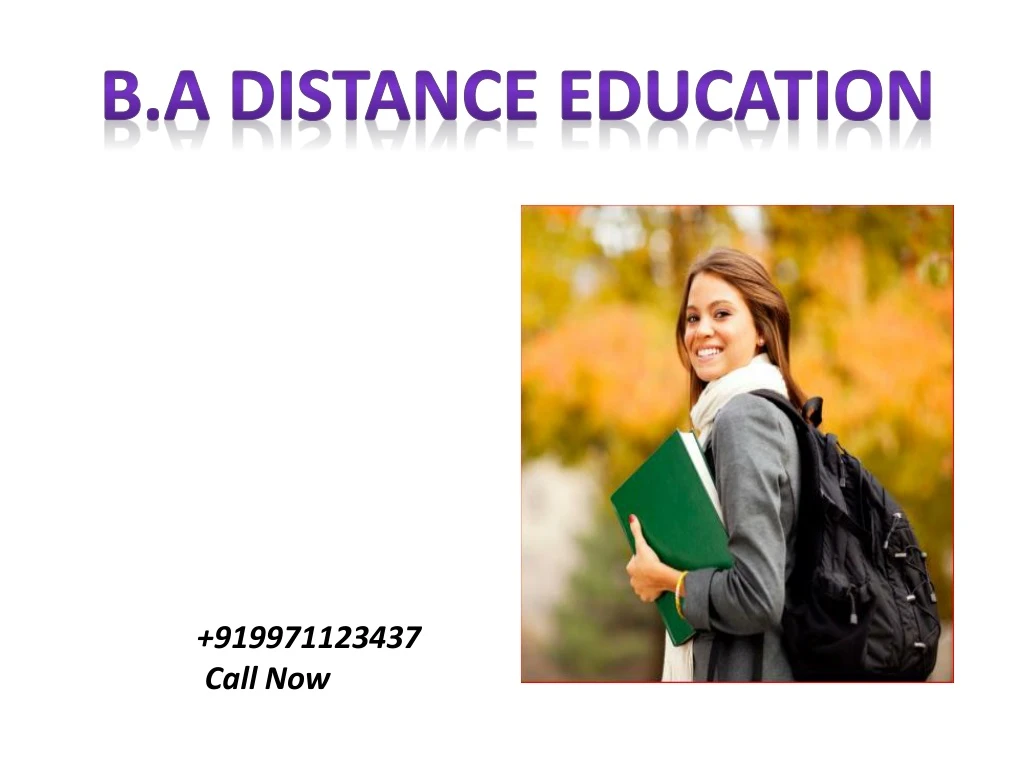b a distance education