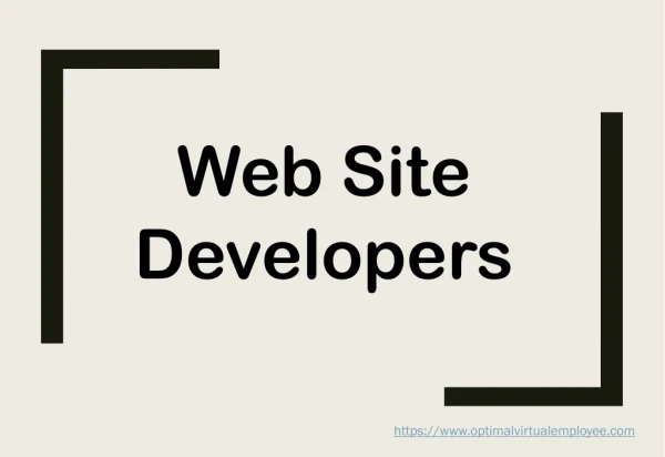 Web site developers