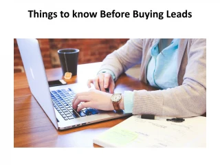 Things to Know Before Buying Leads - slide 1