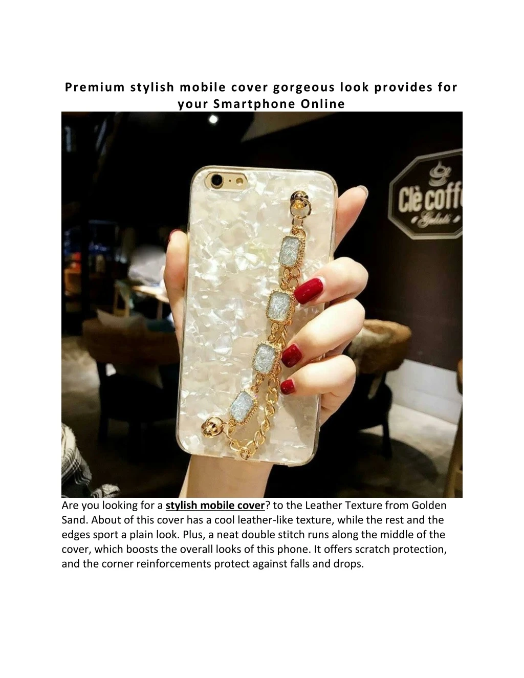 premium stylish mobile cover gorgeous look