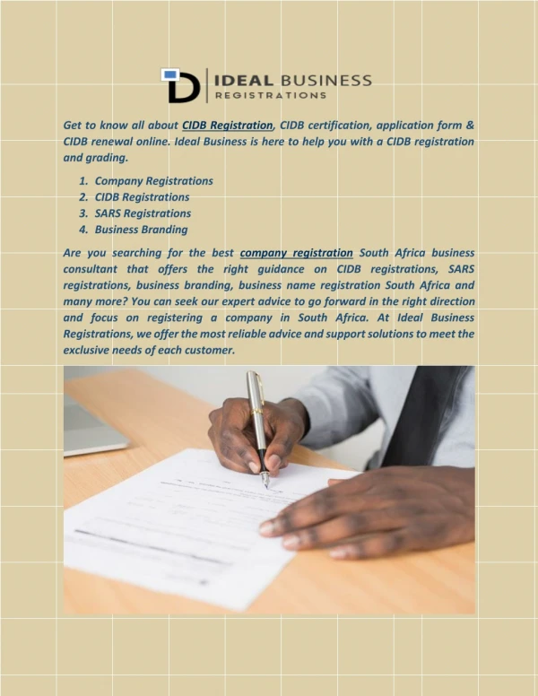 company registration - Ideal Business Registrations