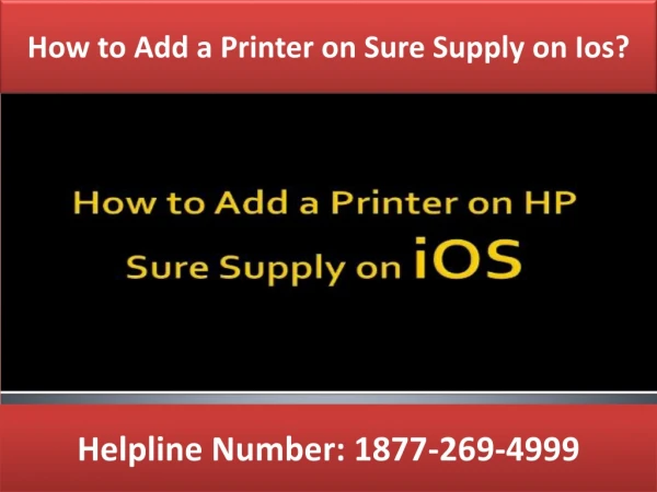 how to add a printer on sure supply on ios