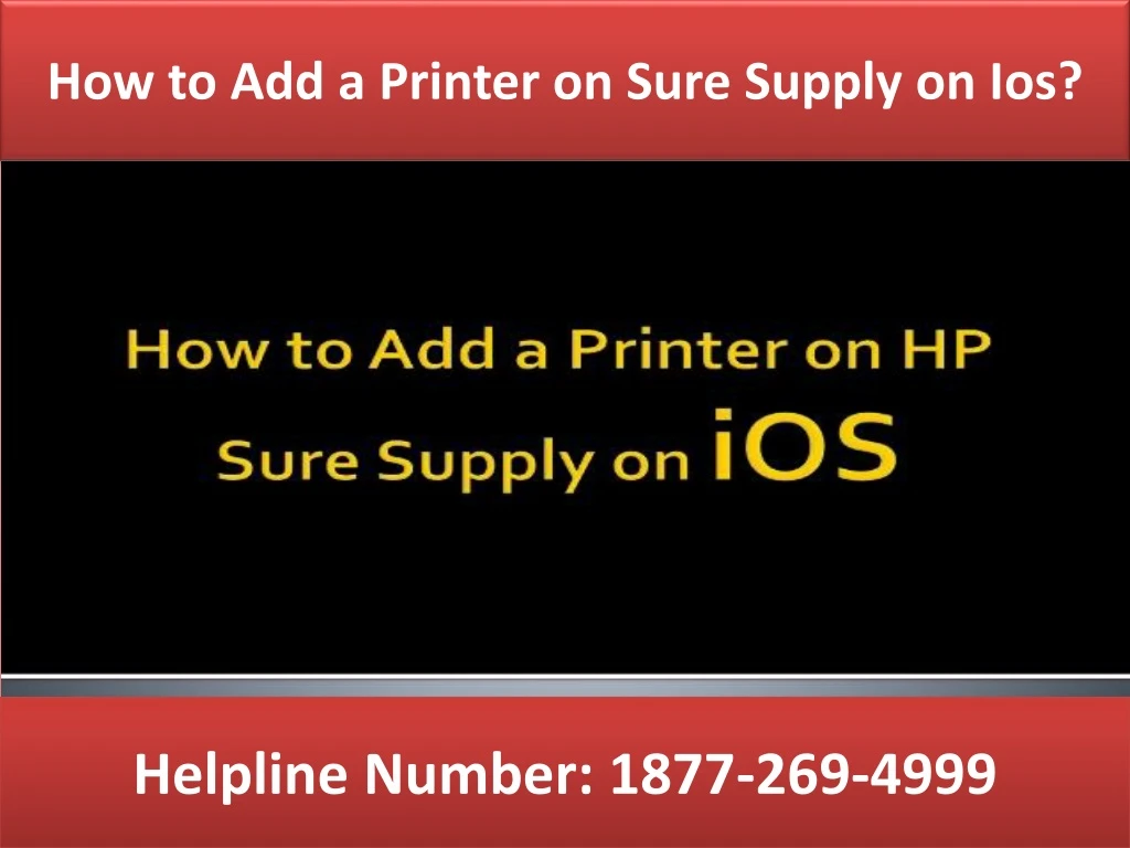 how to add a printer on sure supply on ios