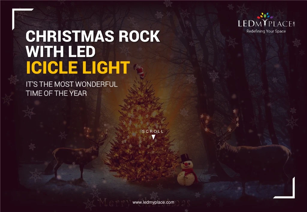 christmas rock with led