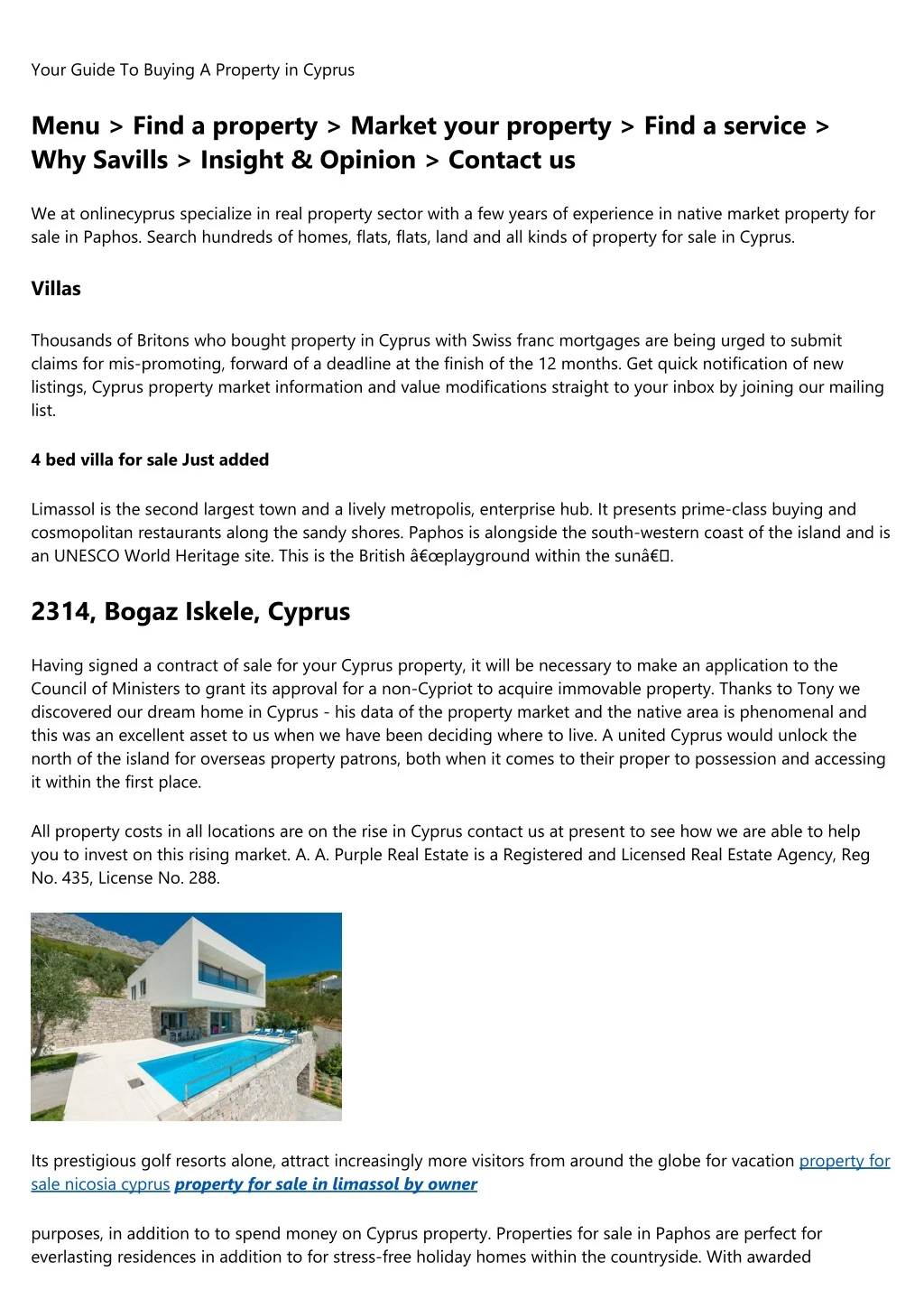 your guide to buying a property in cyprus