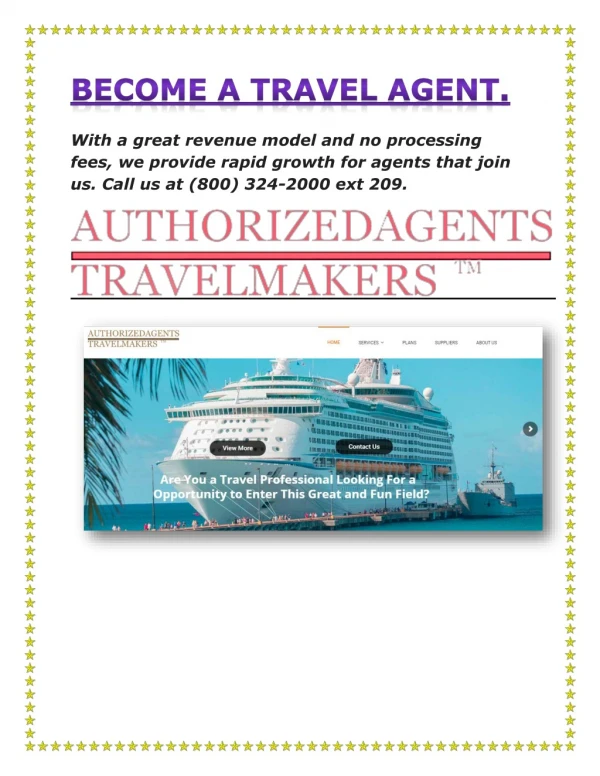 Become a travel agent