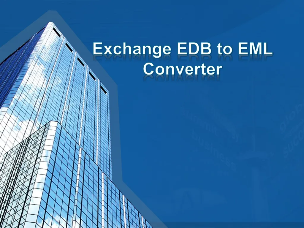 exchange edb to eml converter