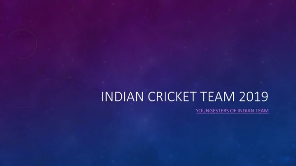 INDIAN MENS CRICKET TEAM 2019