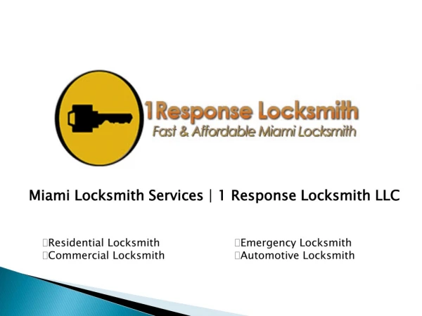 Miami Locksmith Services| Best Locksmith Services in Miami