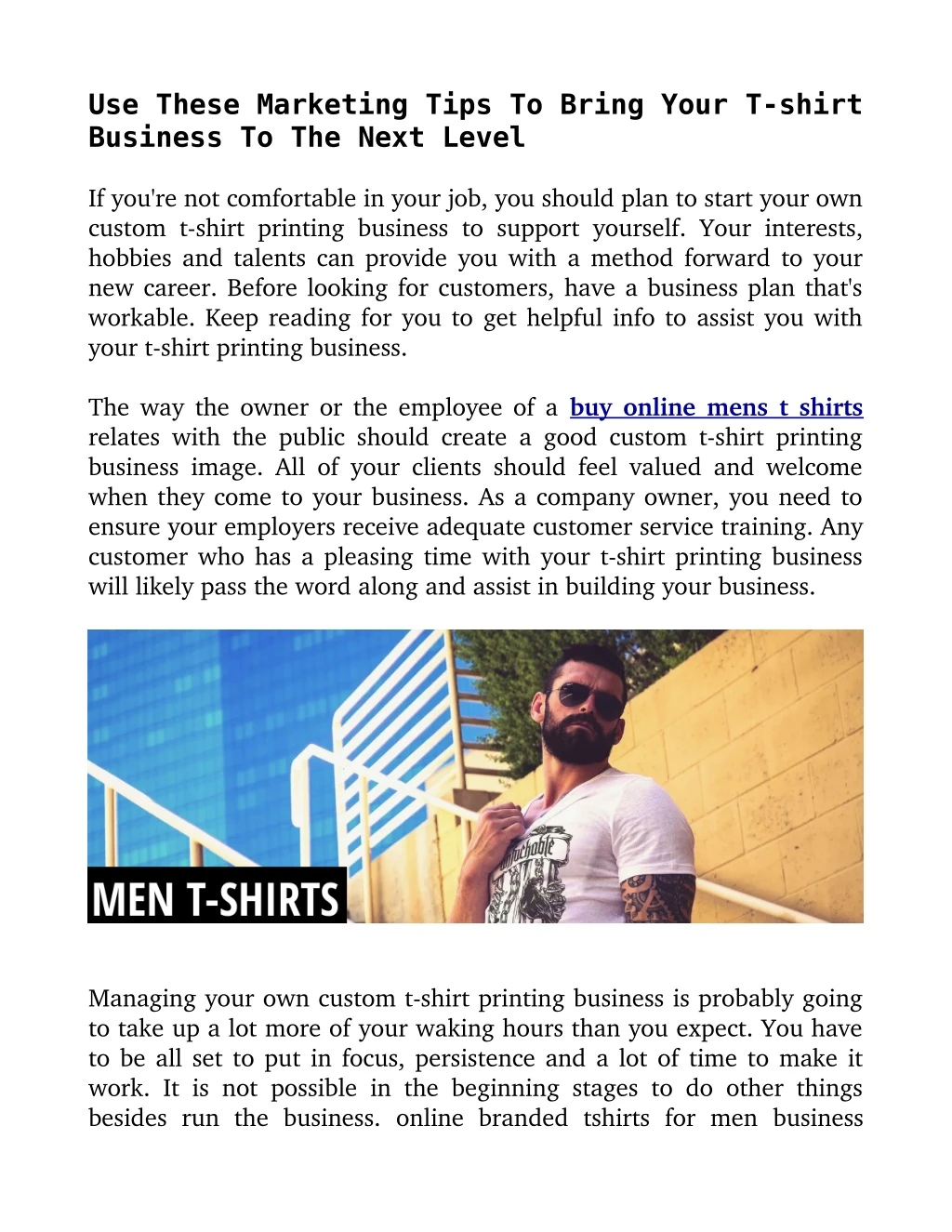 use these marketing tips to bring your t shirt