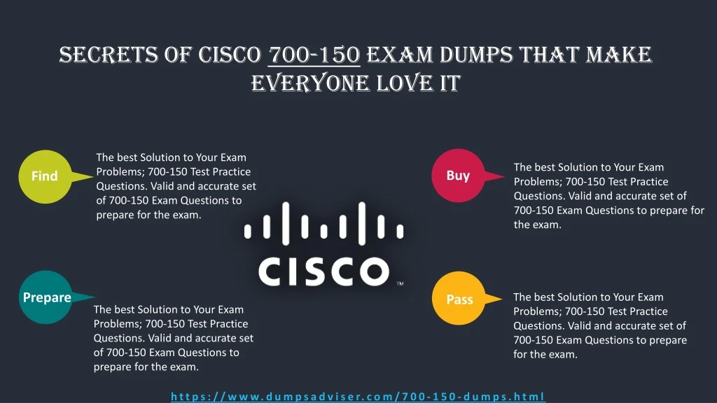 secrets of cisco 700 150 exam dumps that make