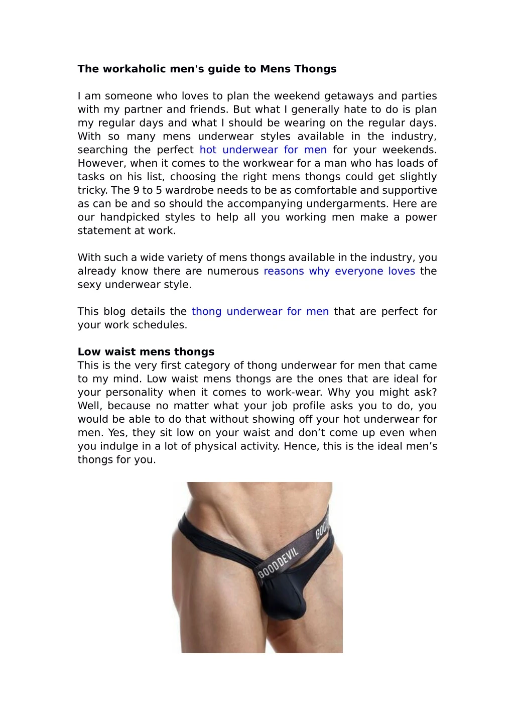 the workaholic men s guide to mens thongs