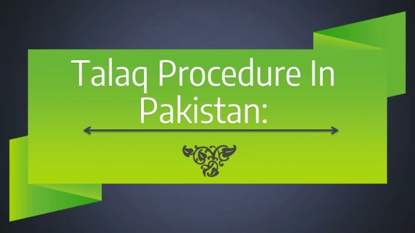 Talaq Procedure In Lahore Pakistan ~ Best Lawyer In Lahore