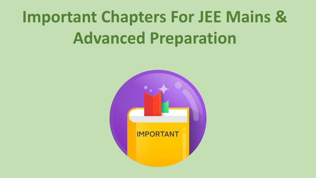 important chapters for jee mains advanced