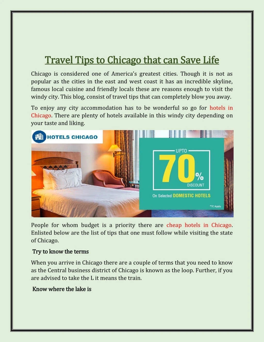 travel tips to chicago that can save life travel