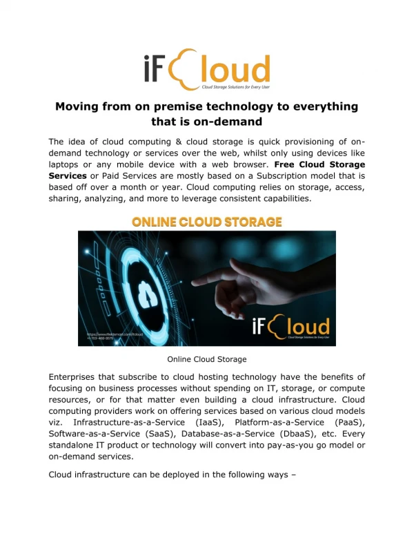 moving from on premise technology to everything