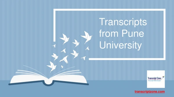 Transcripts from Pune University