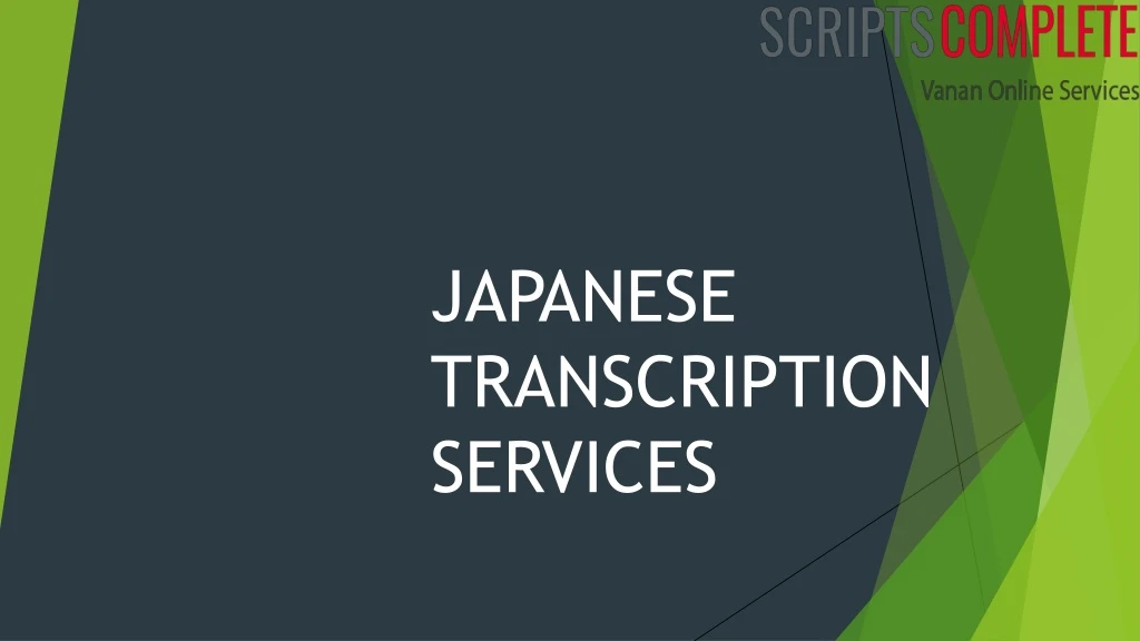 japanese transcription services