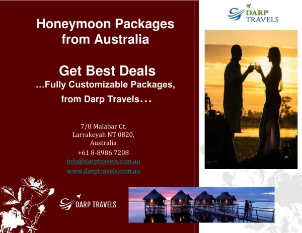 Darp Travels - Honeymoon Packages from Sydney, Melbourne, Perth And Auckland, Honeymoon Packages