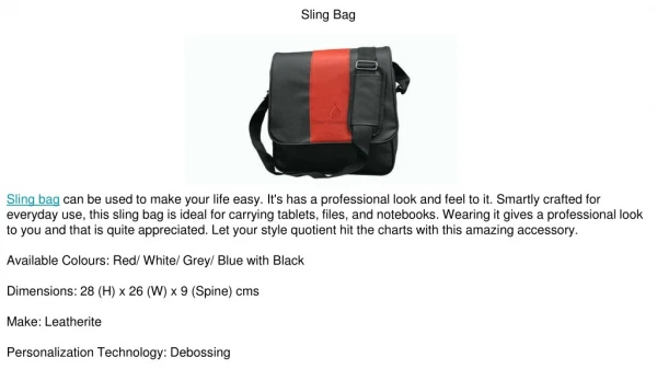 Buy Sling Bags Online for Both Men & Women at the PrintStop Site