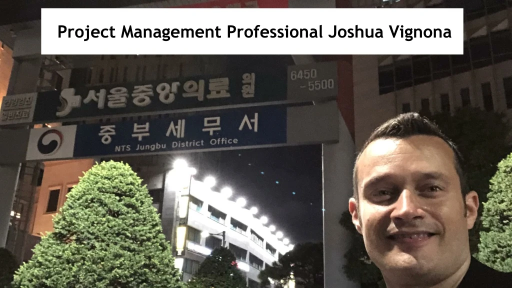 project management professional joshua vignona