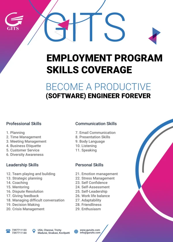 GITS Employment Program Skills