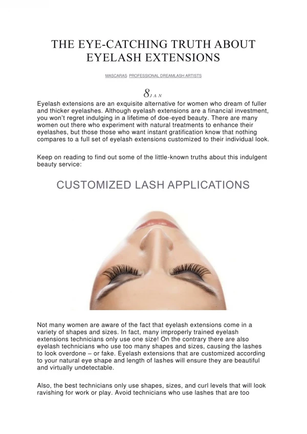 Eyelash Extensions Training | Eyelash Extensions Academy - DreamLash