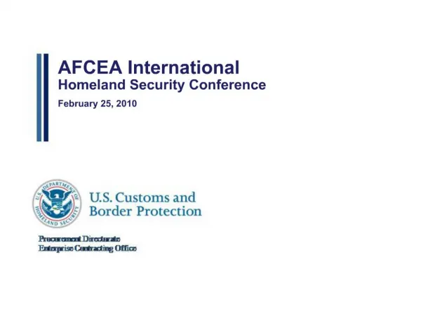 AFCEA International Homeland Security Conference