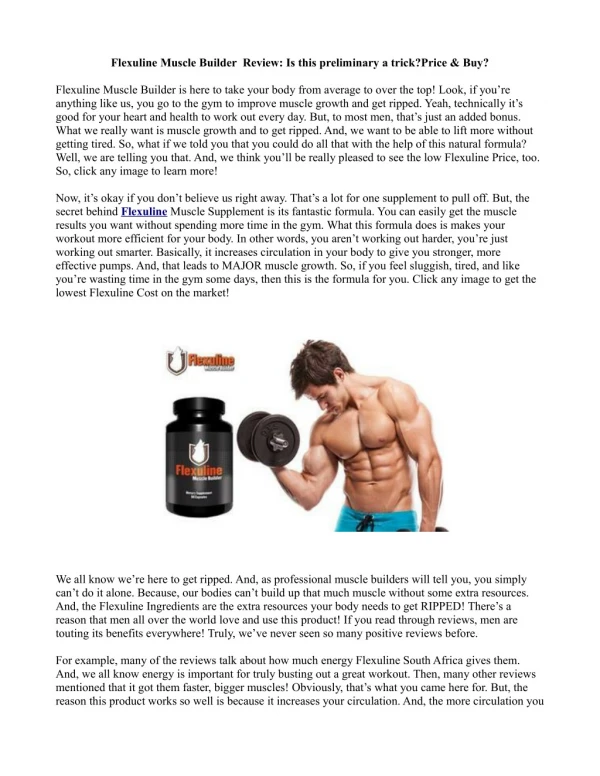 How Does Work Flexuline Muscle Builder?